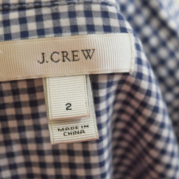 J.Crew Mixed gingham Print Popover Blouse - Picture 9 of 9